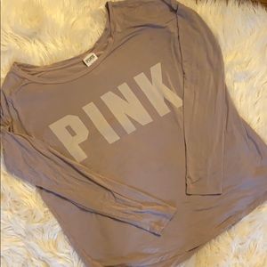 PINK long sleeve tee, size small